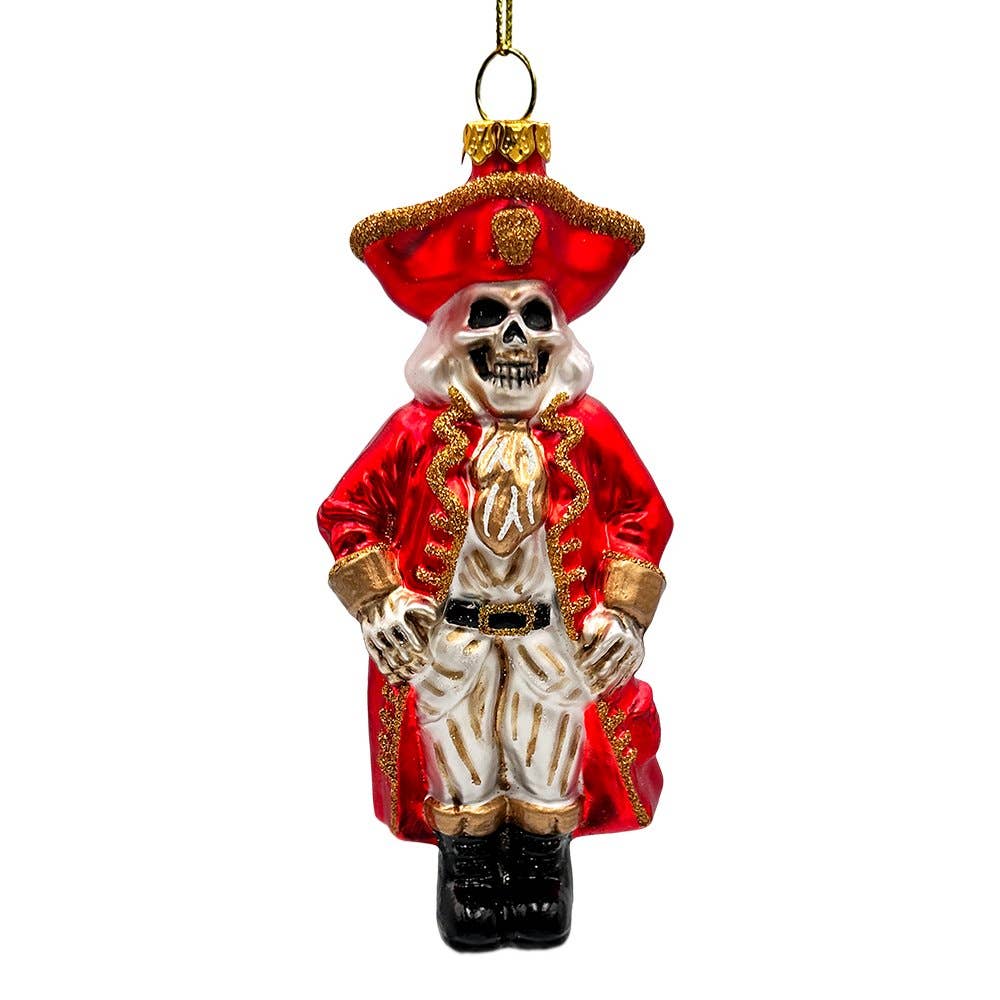 Spooky Pirate of the High Seas Glass Ornament, Creepy Hallow