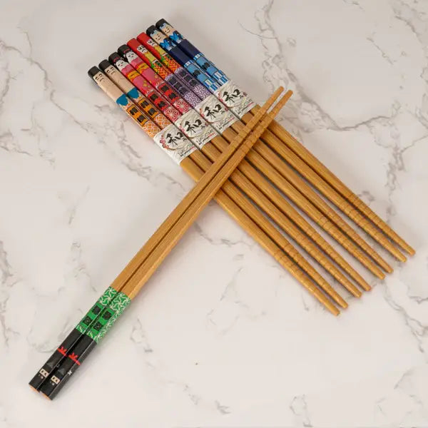 5 Piece Chopsticks Set Characters