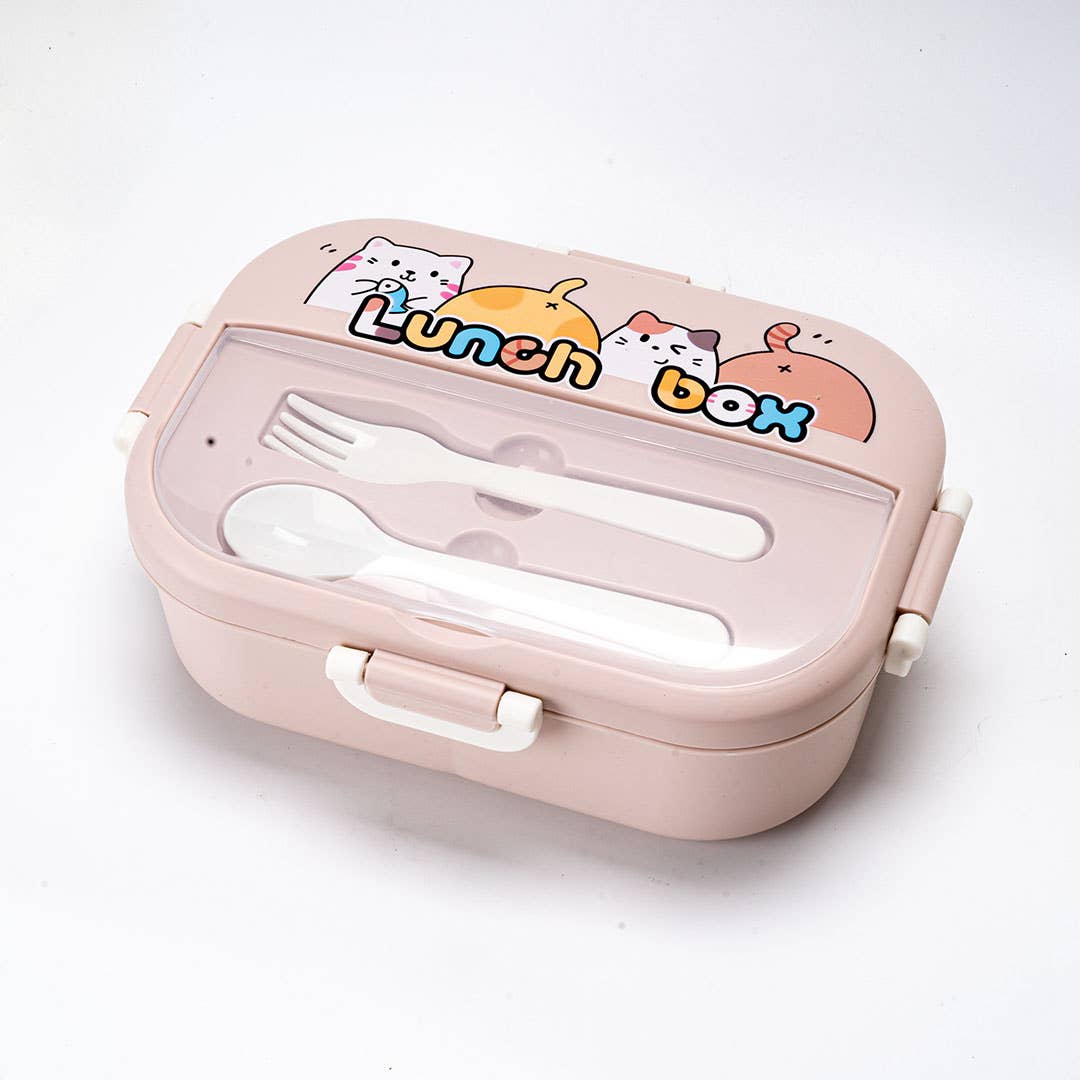 Urban Tokyo - Cat Friends Lunch Box with Spoon and Fork (1/24)