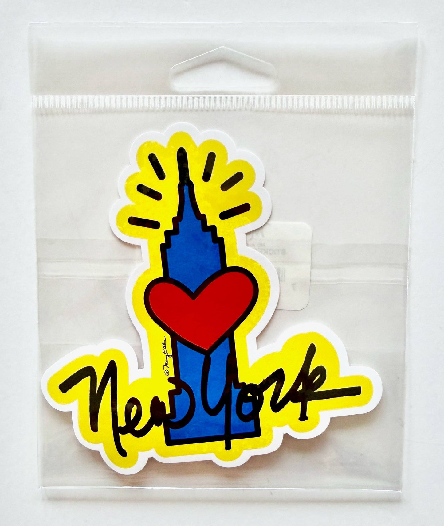 New York Skyscraper Heart Sticker | New York Decal Souvenir