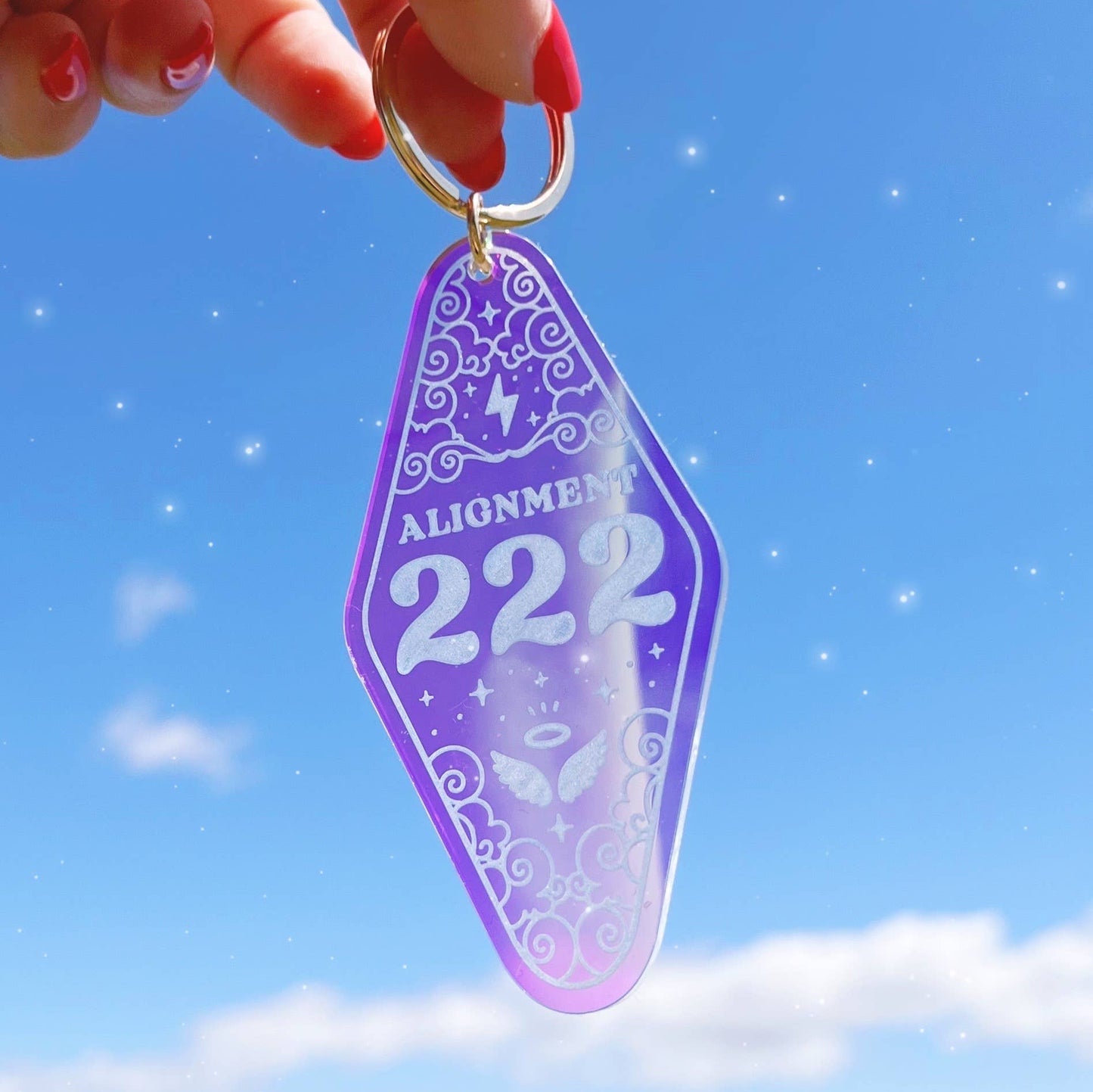 Wildflower + Co. - Angel Number Motel Keychain - Stocking Stuffer