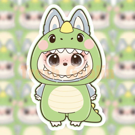 Trash Goblin - Dinosaur Labubu Vinyl Sticker