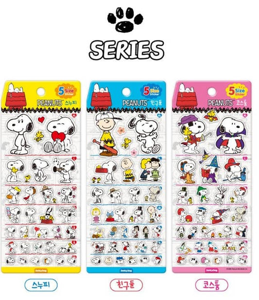 Peanuts Snoopy 5 Sizes Jelly Coating Stickers