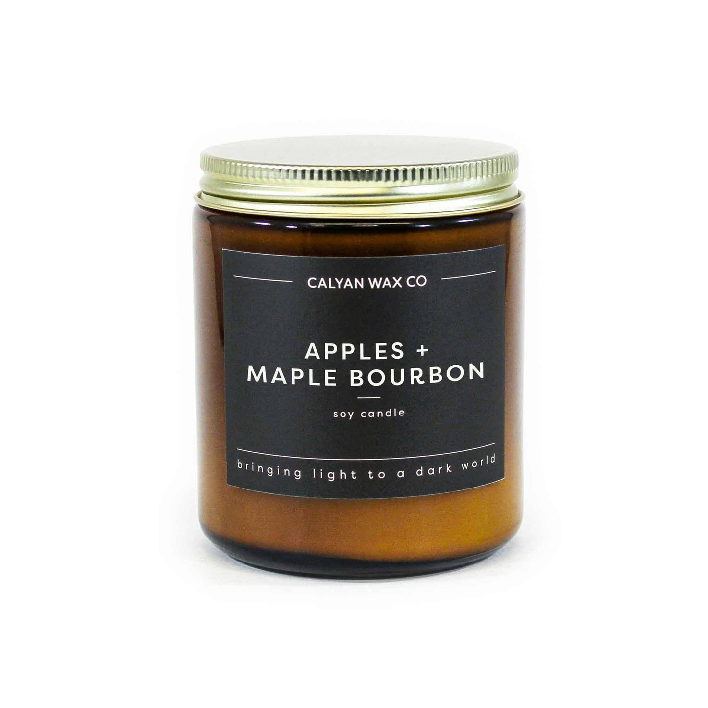 Apples + Maple Bourbon - Amber Jar Soy Candle