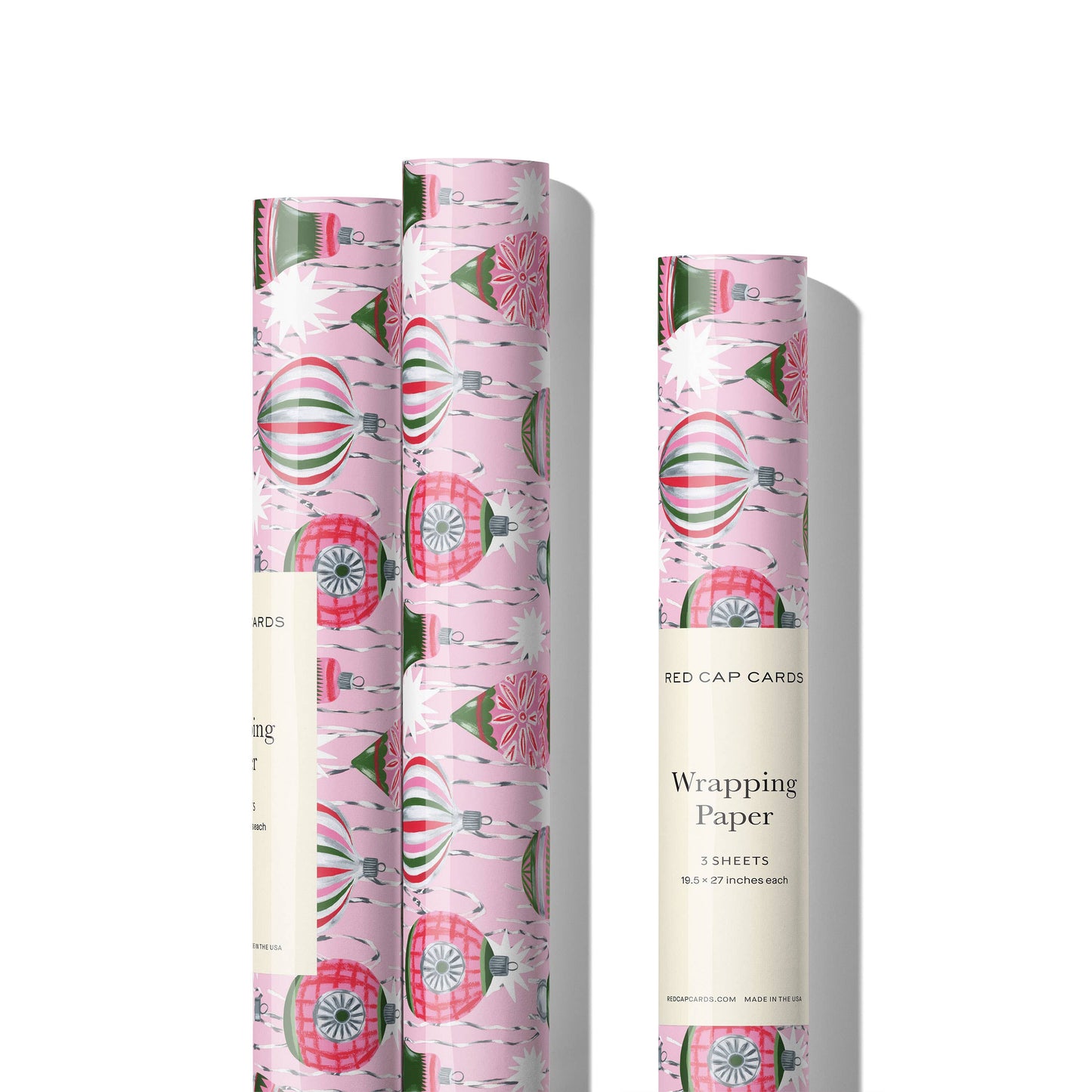 Retro Ornaments holiday wrapping paper