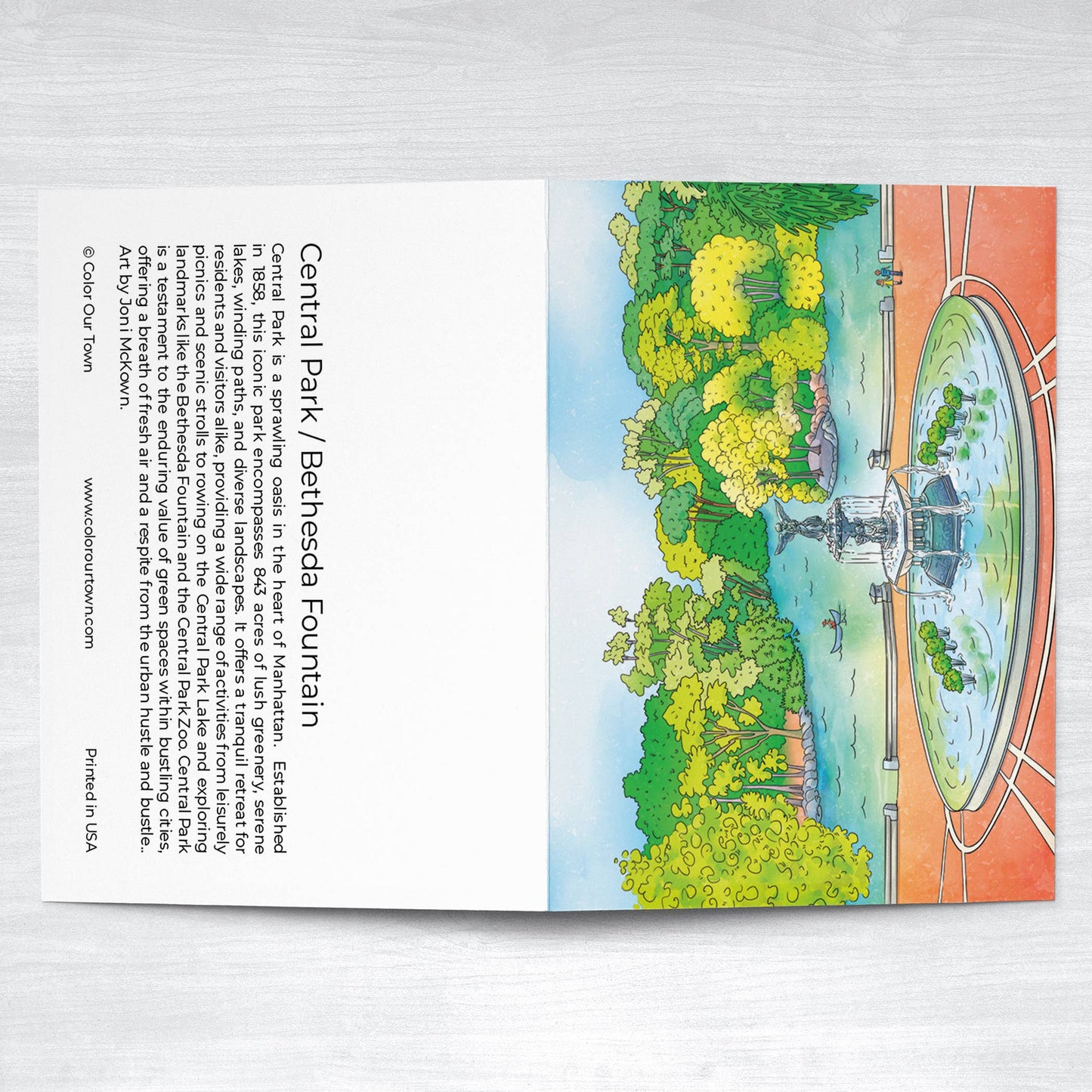 Bethesda Fountain -Central Park NYC- Greeting Card