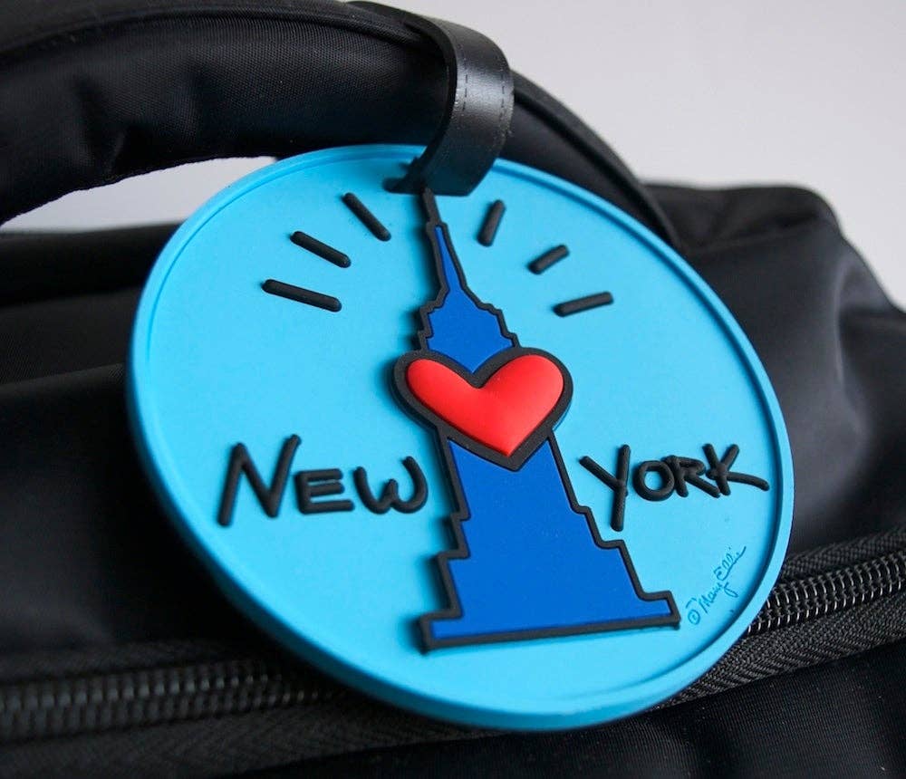 Empire State Building Heart 3-D Luggage Tag | New York Souvenir | Love New York Gift