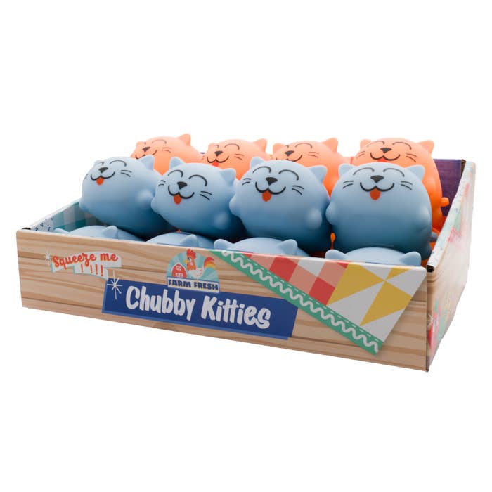 Farm Fresh Chubby Kitties, 3", Assorted Squishy Toy