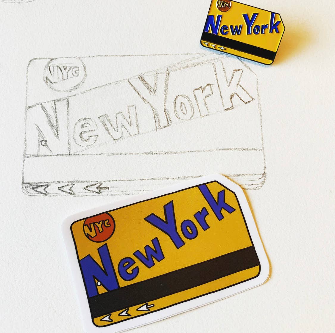 New York Subway Enamel Pin Metrocard Transit Train Souvenir