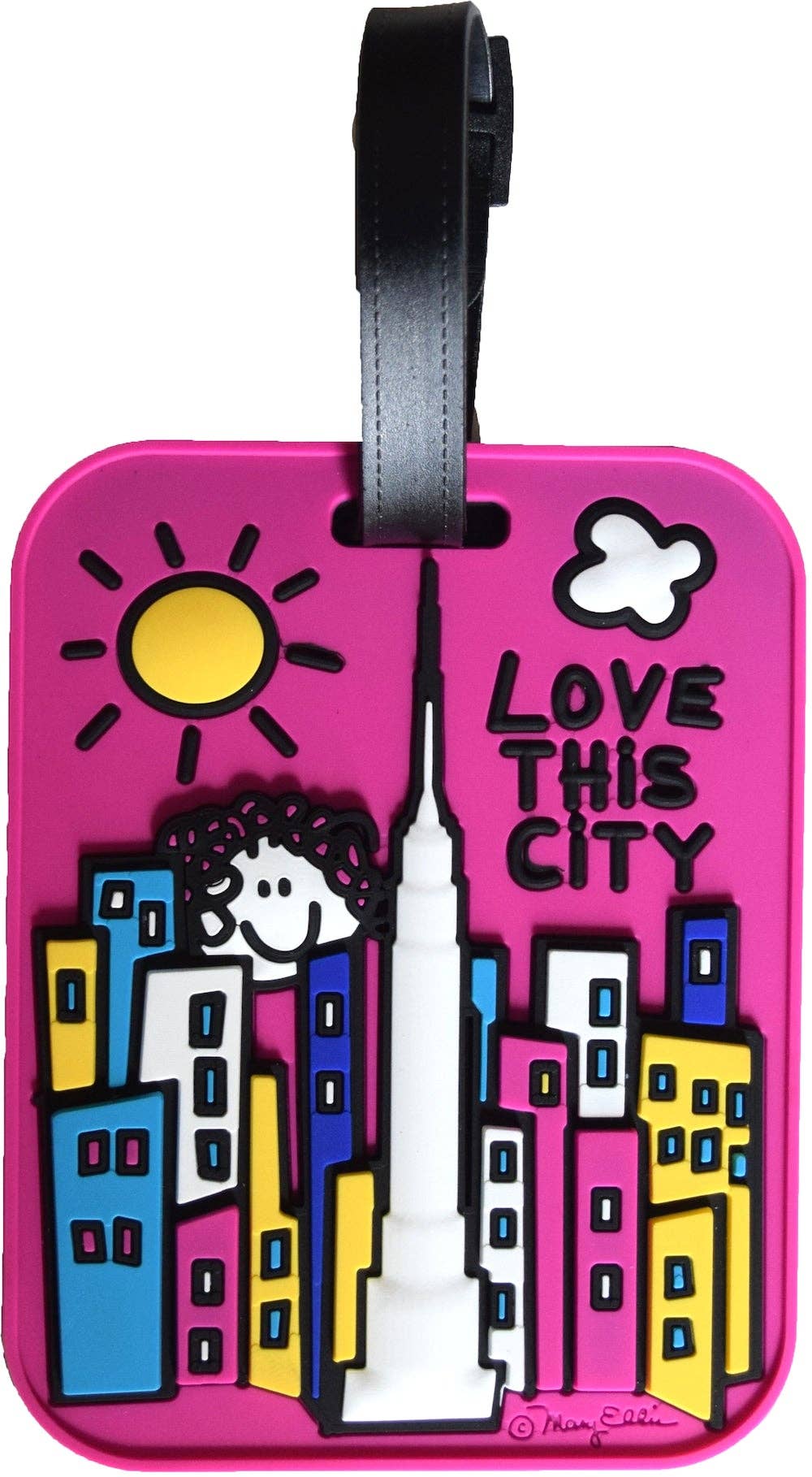 Love This City New York Luggage Tag | Hot Pink Fun Bag Tag