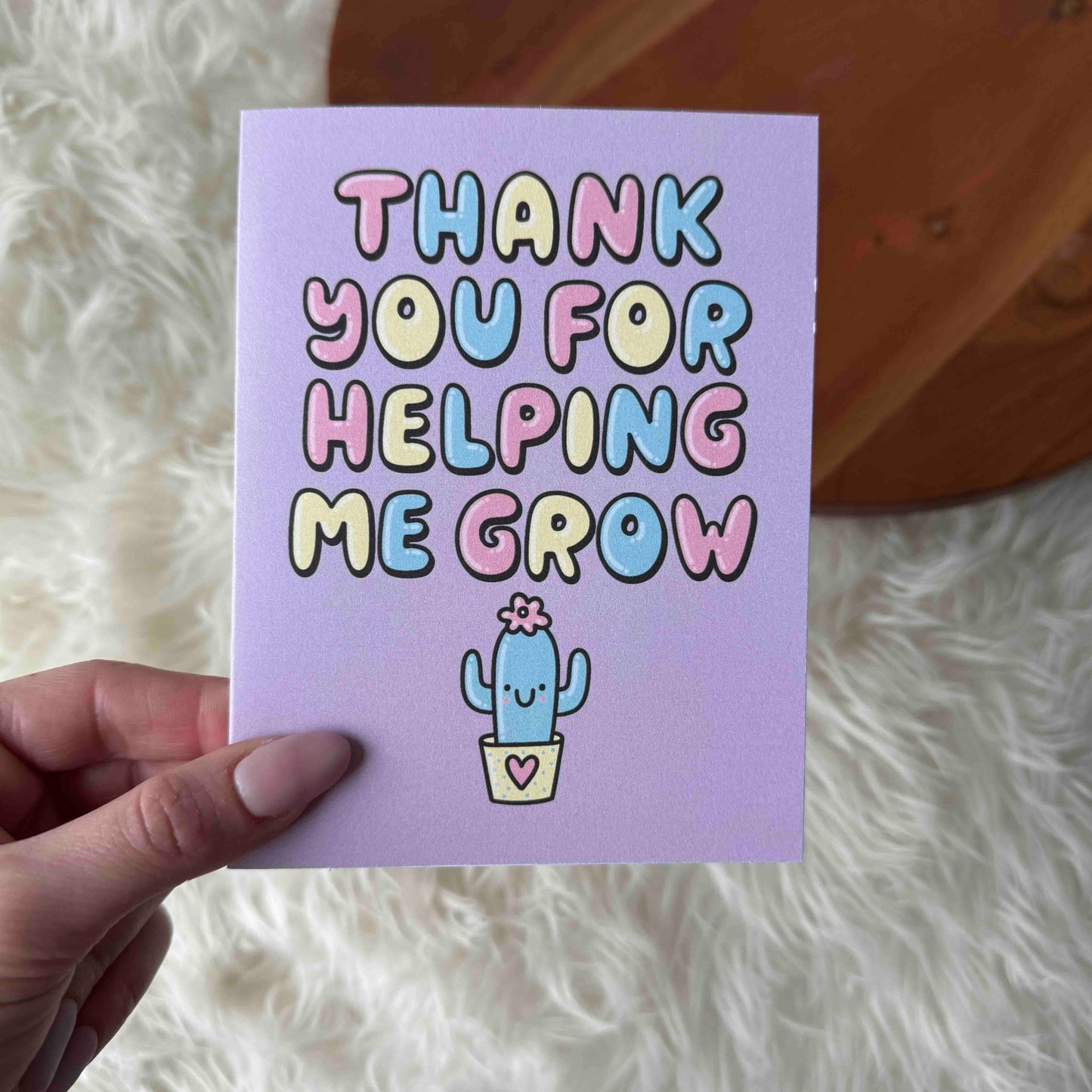 Big Moods - "Thank You For Helping Me Grow" Greeting Card