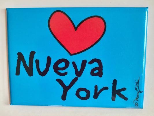 Mary Ellis - Nueva York New York Spanish Blue Magnet