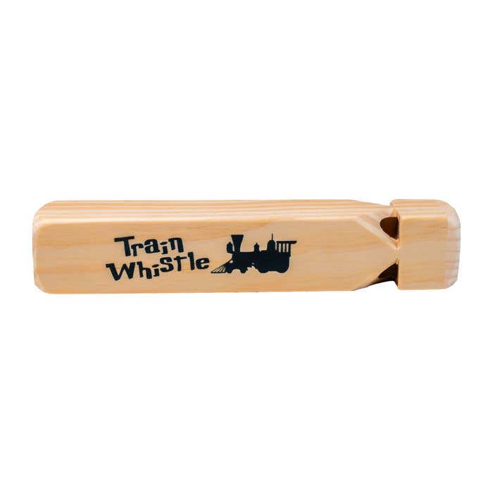 Toysmith - Neato! 7.5" Classic Wooden Train Whistle- Retro Classic
