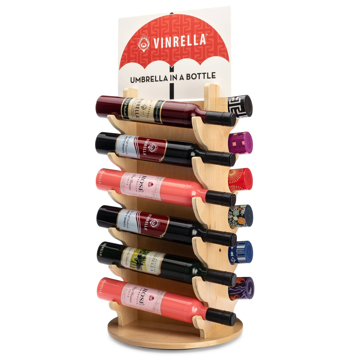 Display 300-C Rotating, holds 12 bottle umbrellas