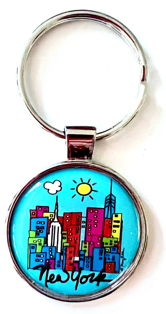 New York Keychain Daytime Skyline