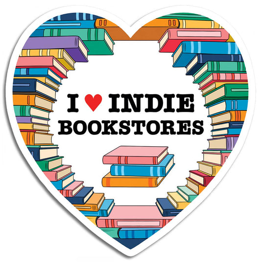 THE FOUND - I Heart Indie Bookstores Die Cut Sticker