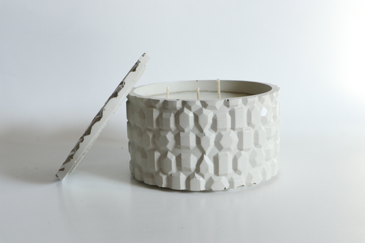SugarByrd - Concrete Candle Jars (Gray/Charcoal Gray)