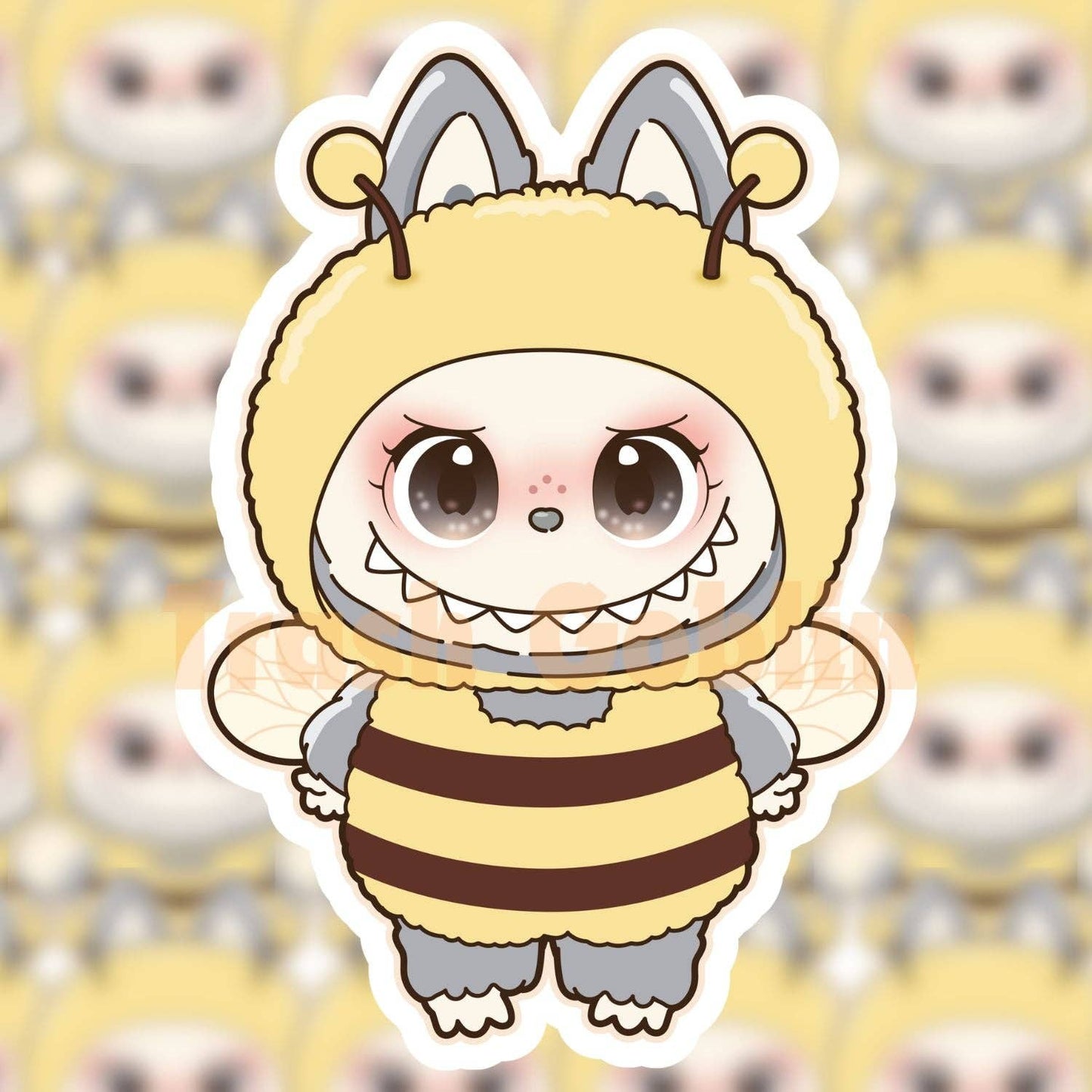 Trash Goblin - Bumble Bee Labubu Vinyl Sticker
