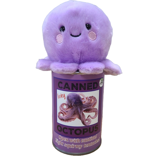 Inky the Canned Octopus - Eco-Friendly Plush w/Jokes