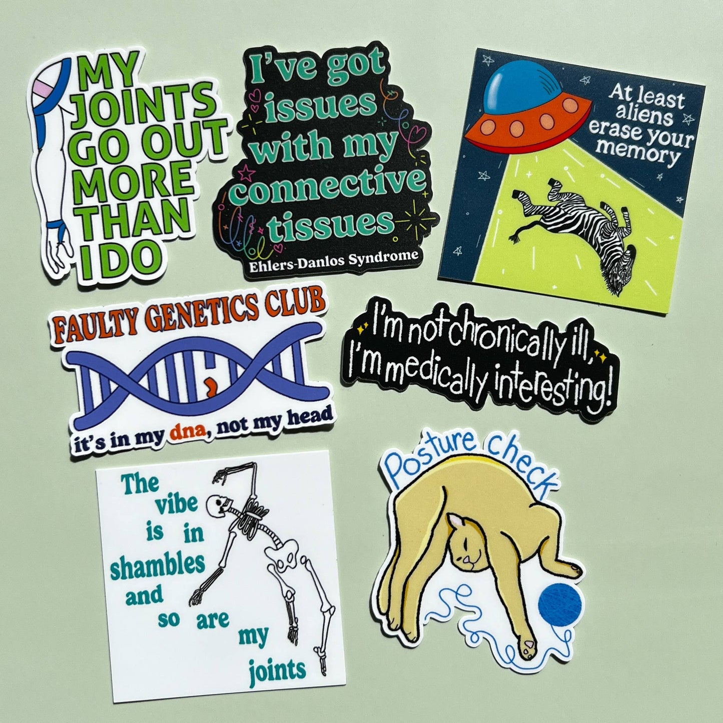 Posture check sticker