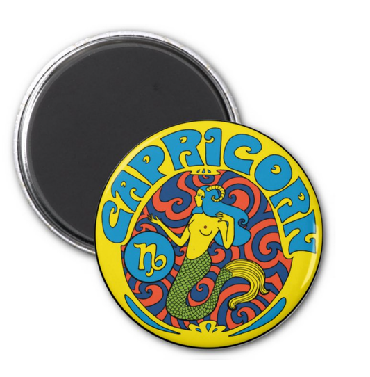 Capricorn Zodiac Metal Magnet