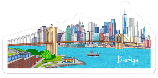 Brooklyn Skyline -Brooklyn NYC- Refrigerator Magnet
