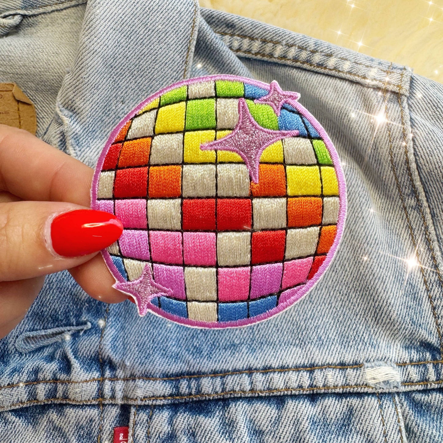 Wildflower + Co. - Rainbow Disco Ball Patch
