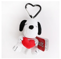 K_Wonderland - Peanuts Snoopy give you Heart Key Chain Bag Charm heart Ring
