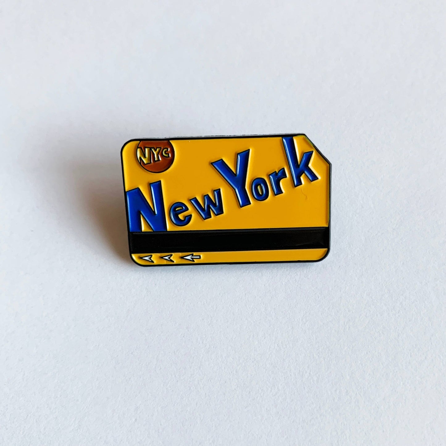 New York Subway Enamel Pin Metrocard Transit Train Souvenir