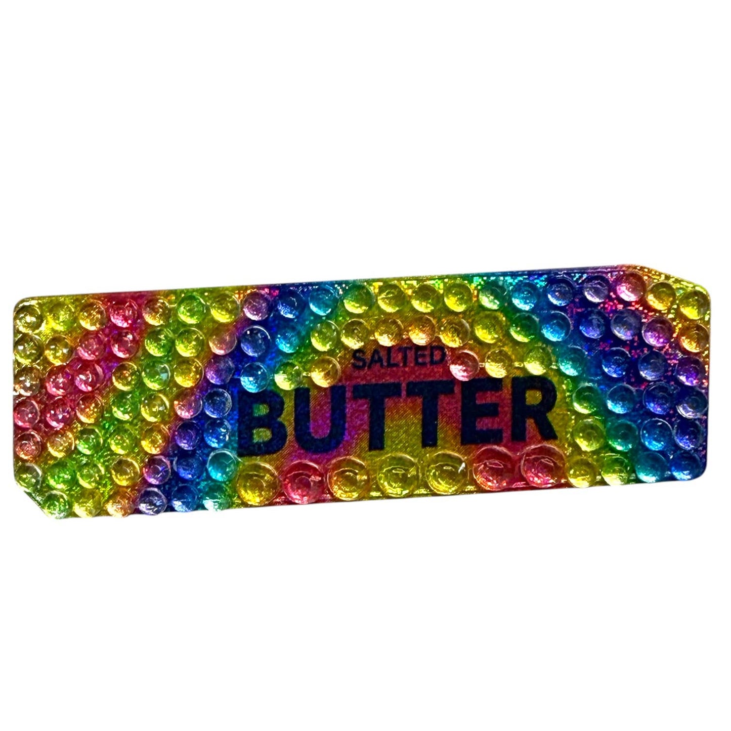 Salted Butter Rainbow Rhinestone Sticker 2" Cut to Shape