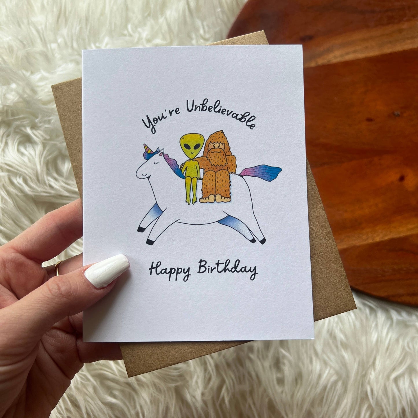 Big Moods - "You're Unbelievable" Cryptid Birthday Card