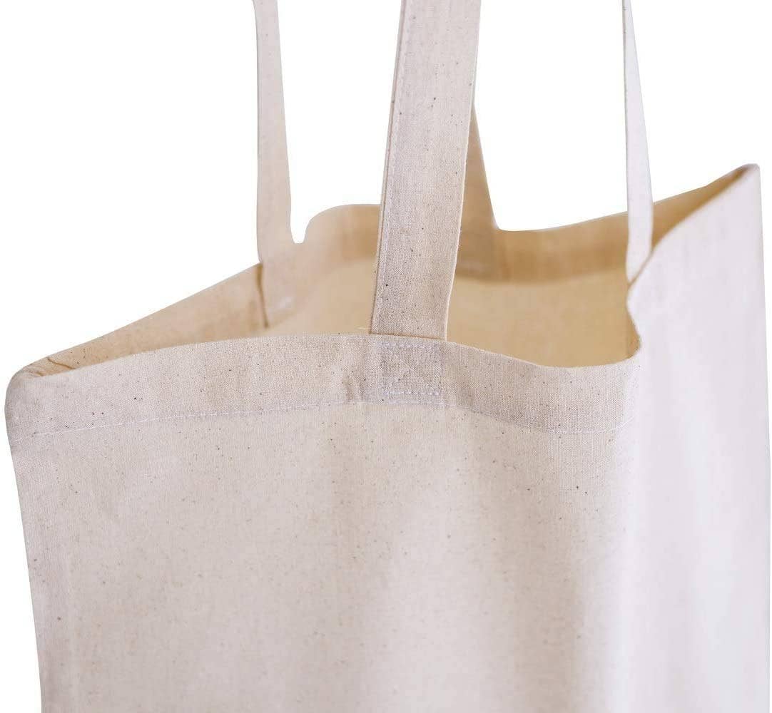TBF Natural Cotton Canvas Basic Tote Bags Bulk - TB100