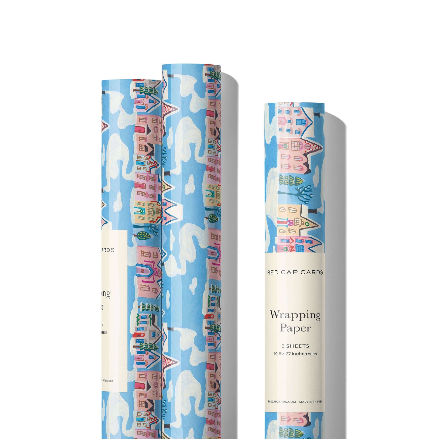 Little Pink Houses wrapping paper