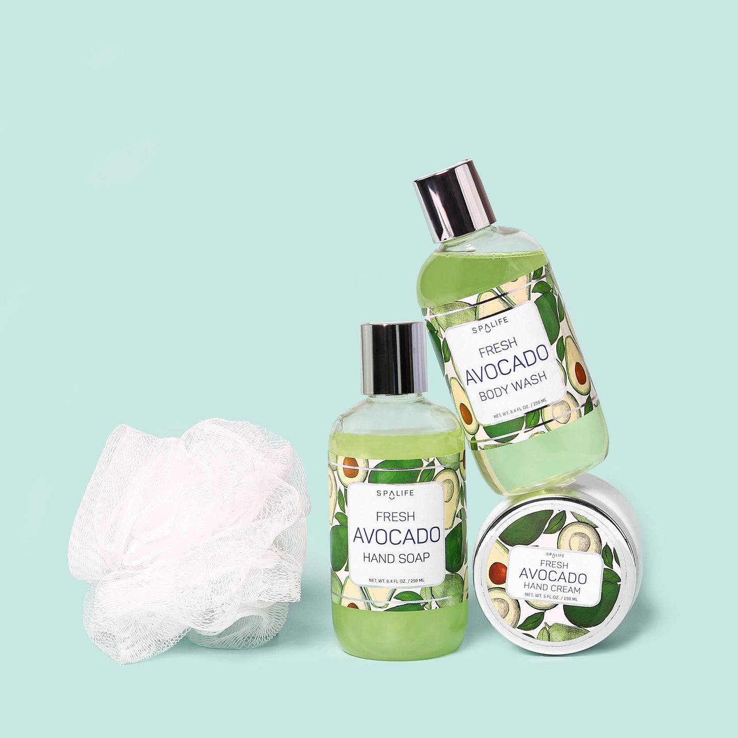My Spa Life - Avocado Shower Bird Cage Mother's Day Gift Set - 5 Pc