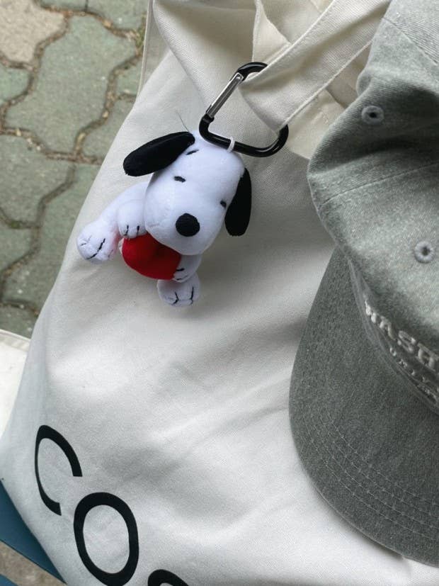 K_Wonderland - Peanuts Snoopy give you Heart Key Chain Bag Charm heart Ring