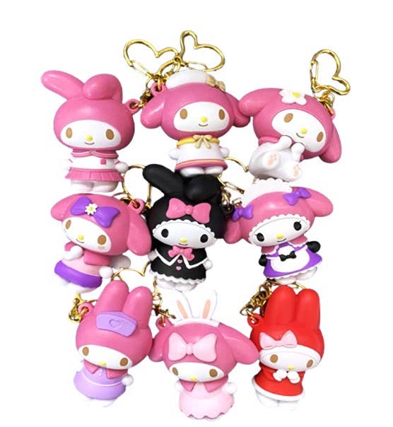 K_Wonderland - Sanrio Pretty My Melody Figure Key Ring Random Capsule BOX