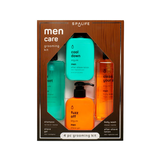 My Spa Life - Men's Hair & Body Care Grooming Kit,  Men's Skincare - 4 Pc