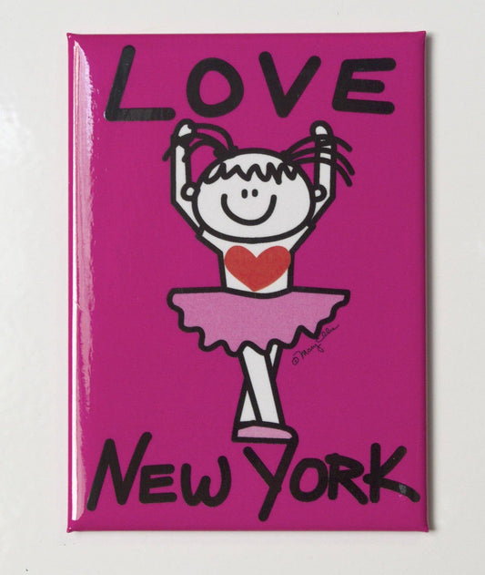 New York Ballerina Pink Magnet