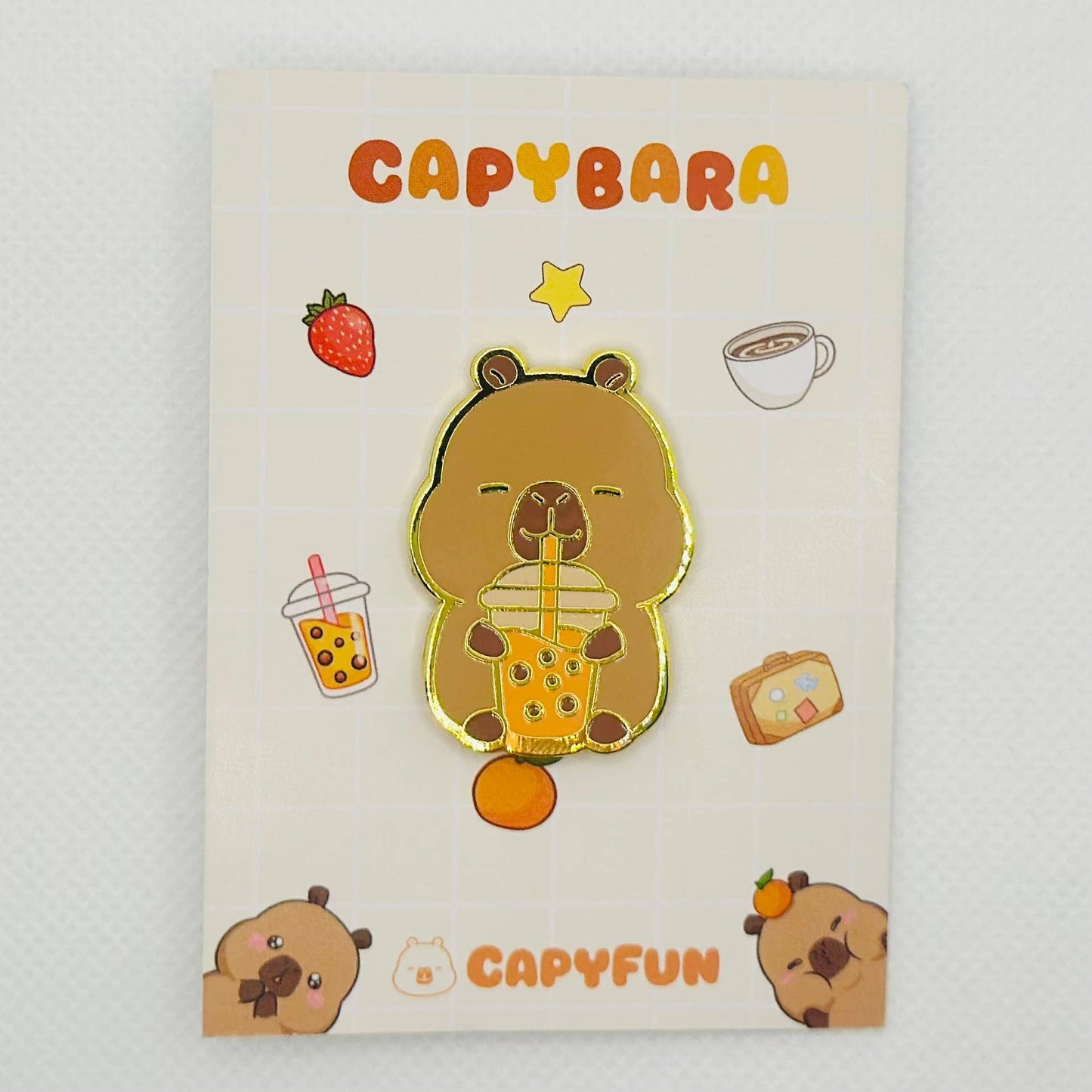 Capybara Cute Hard Enamel Dragon Axolotl Bunny Pin