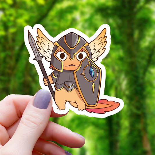 Mimic Gaming Co - Axolotl Paladin RPG Class Inspired Sticker - 3"