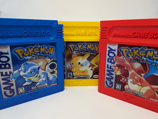 Pokemon Nintendo Game Cartridge Retro Wall Display