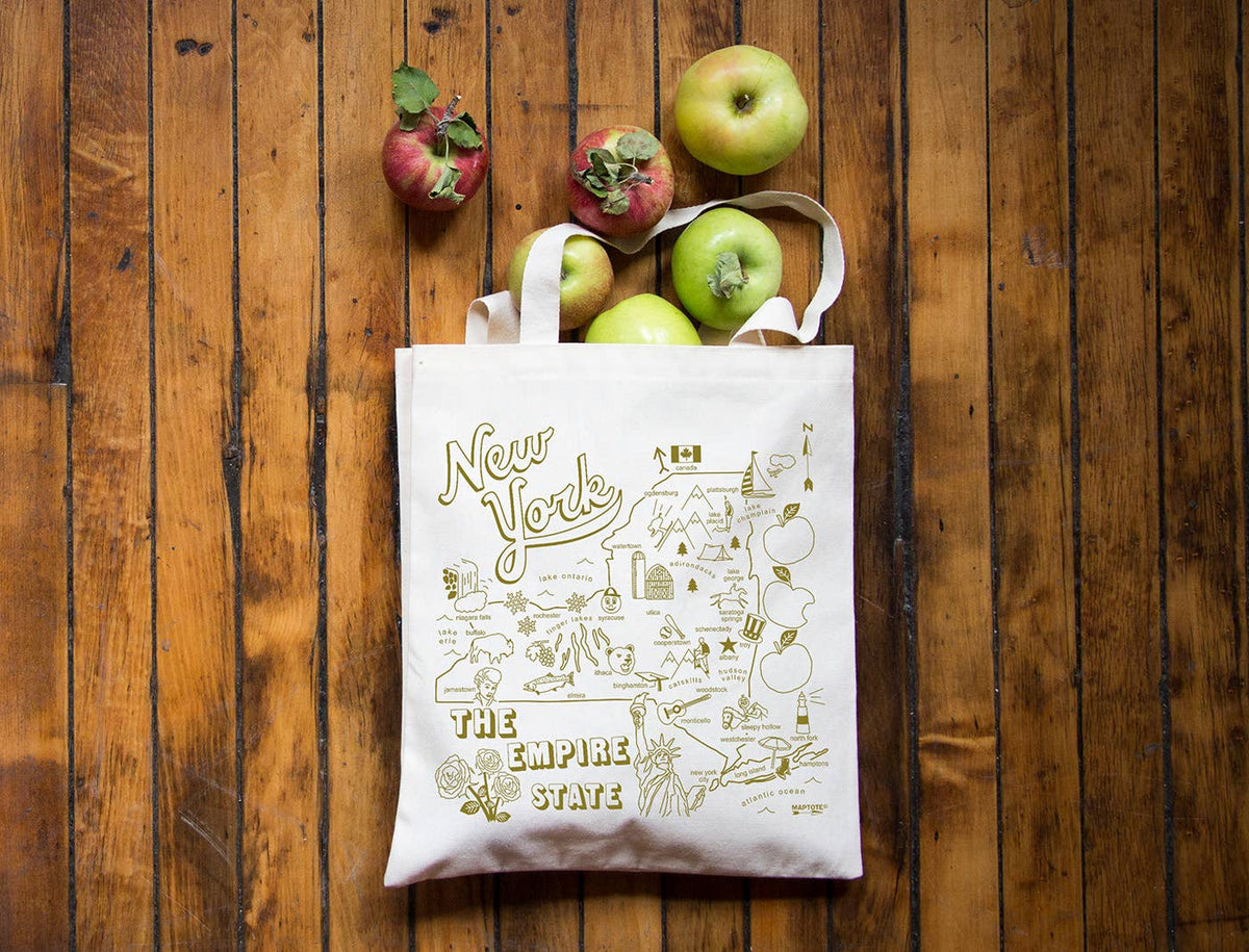 New York State Grocery Tote  - Cotton Canvas, USA Made