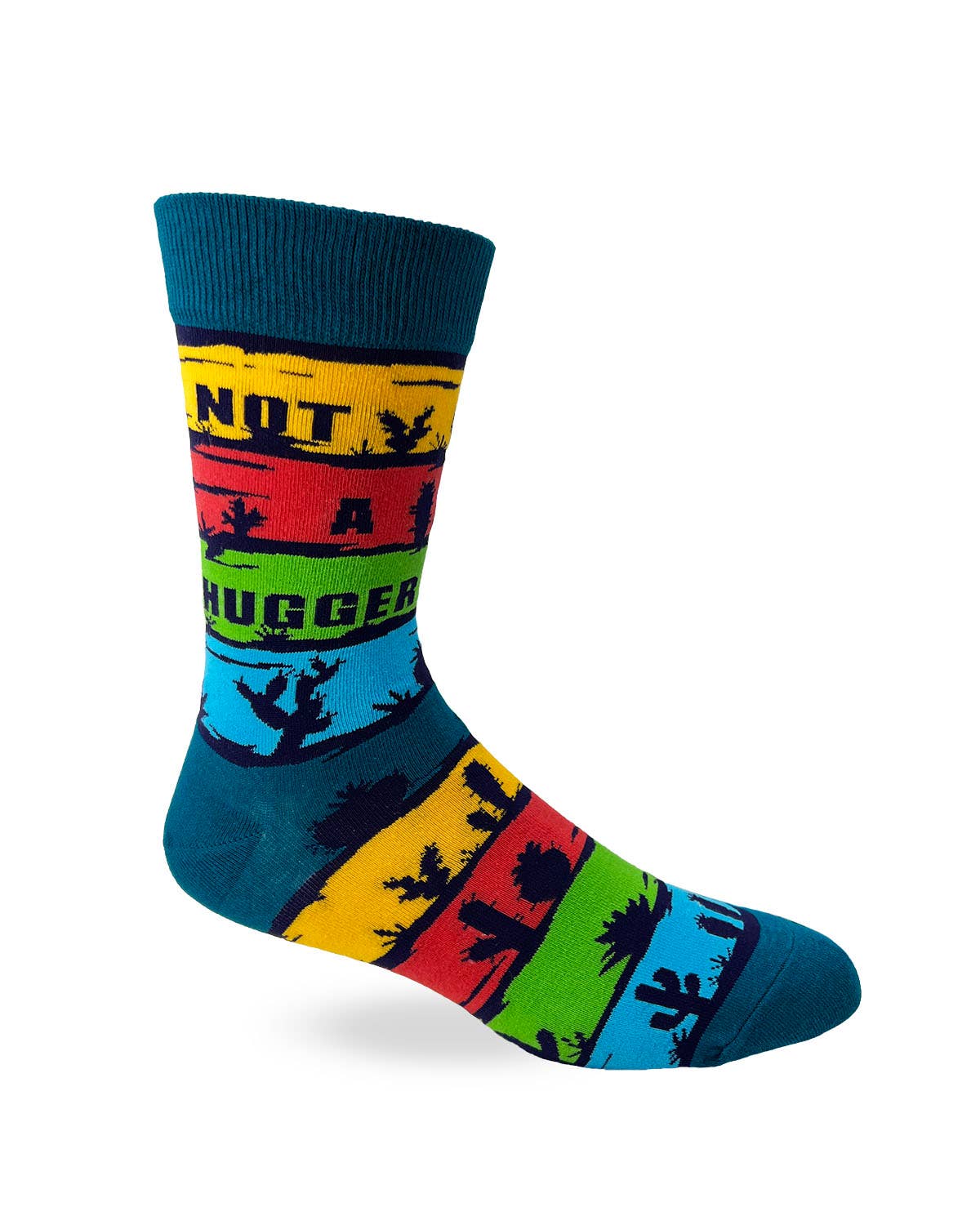 Not a Hugger Men's Novelty Crew Socks Featuring Cactuses