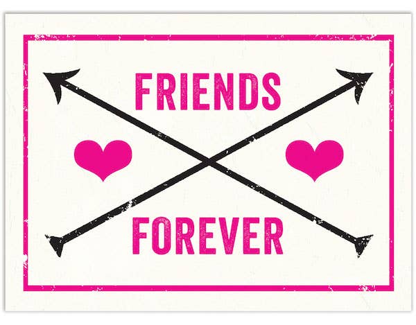 Friends Forever Valentine's Day Love Card (4 bar)