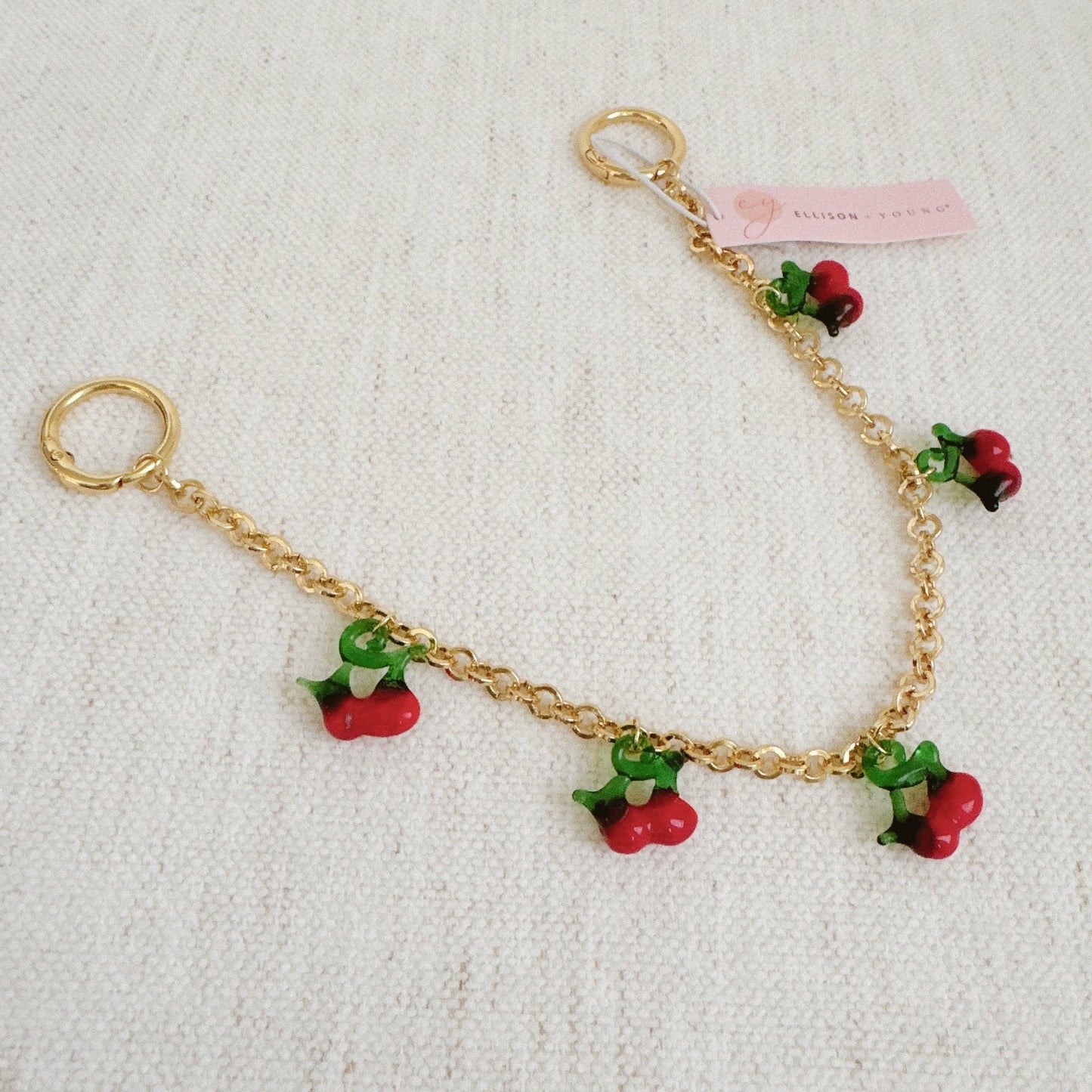 Ellison+Young - Sweet Cherry Drops Bag Charm