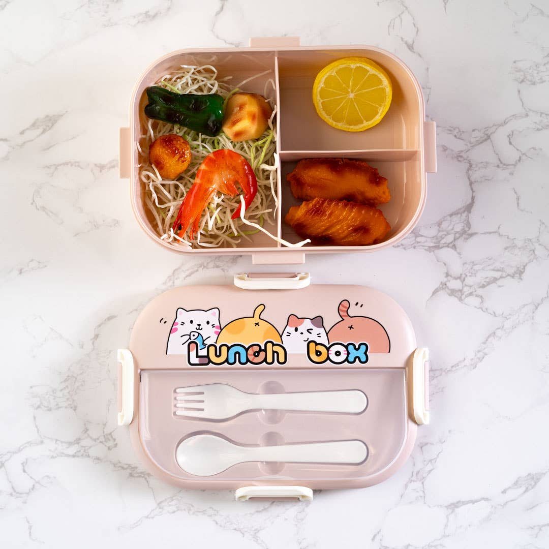 Urban Tokyo - Cat Friends Lunch Box with Spoon and Fork (1/24)