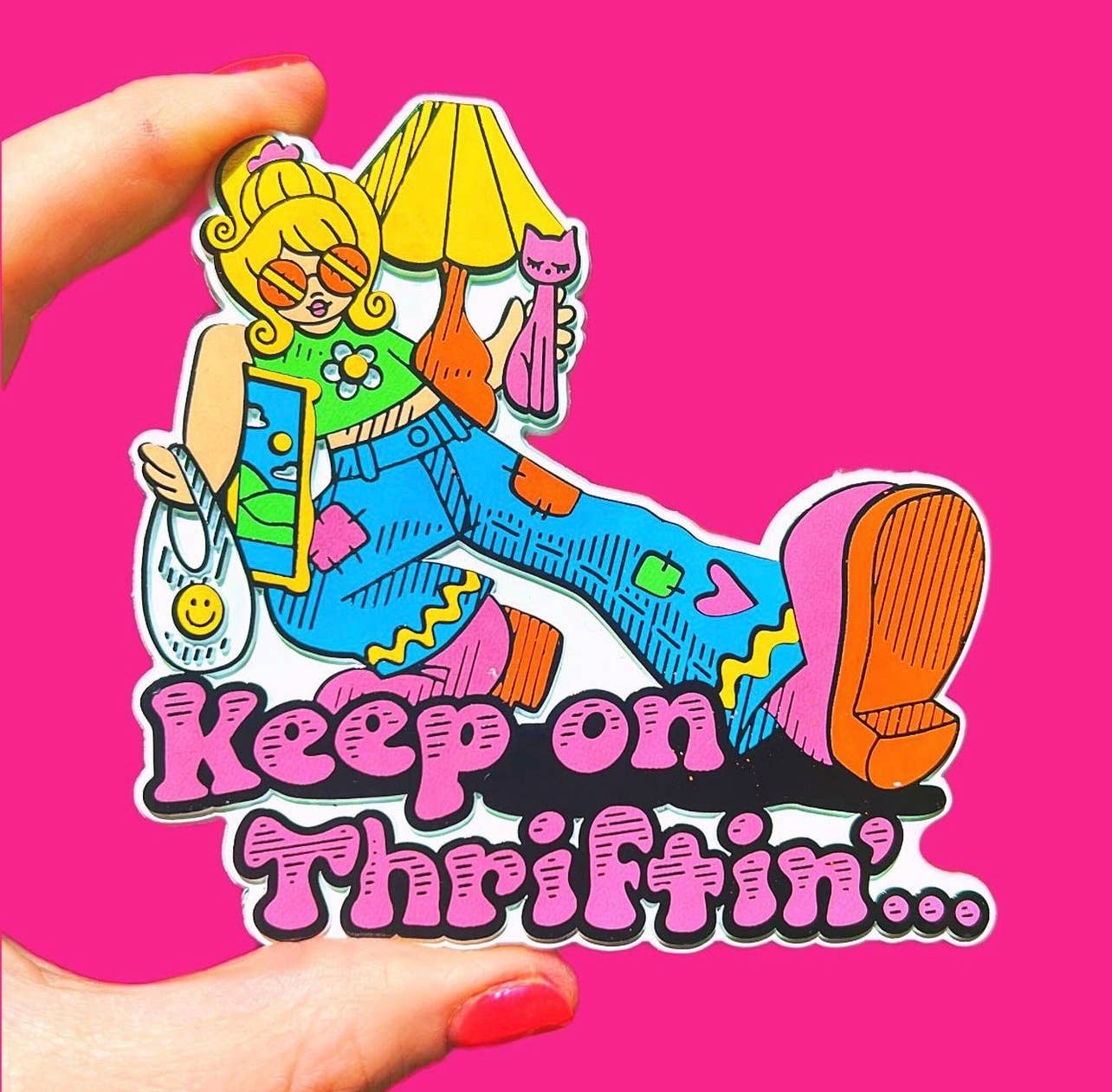Astral Weekend - Keep on Thriftin EXTRA LARGE Rubber Magnet