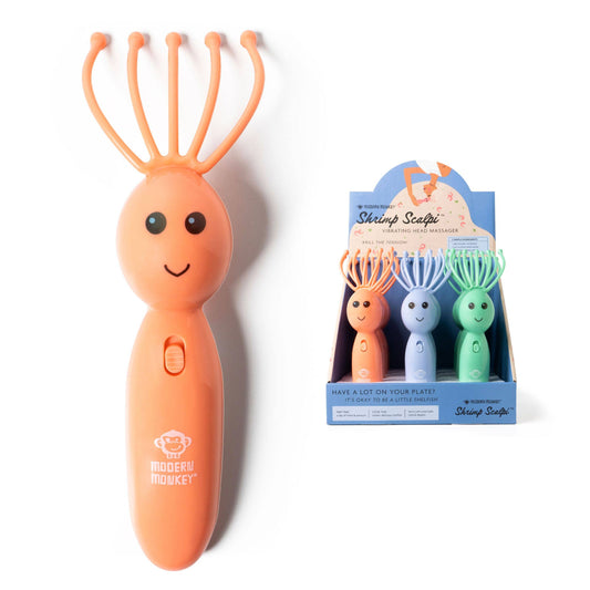 DM Merchandising - Modern Monkey Shrimp Scalpi Head Massager