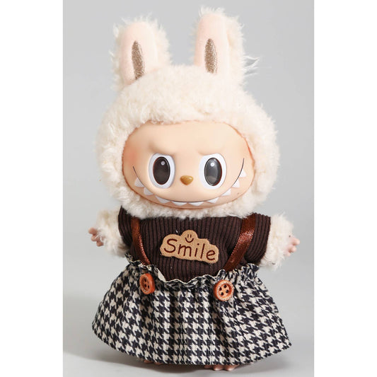 Girly - TWO PIECE HOUNDSTOOTH SKIRT LABUBU OUTFIT ONLY