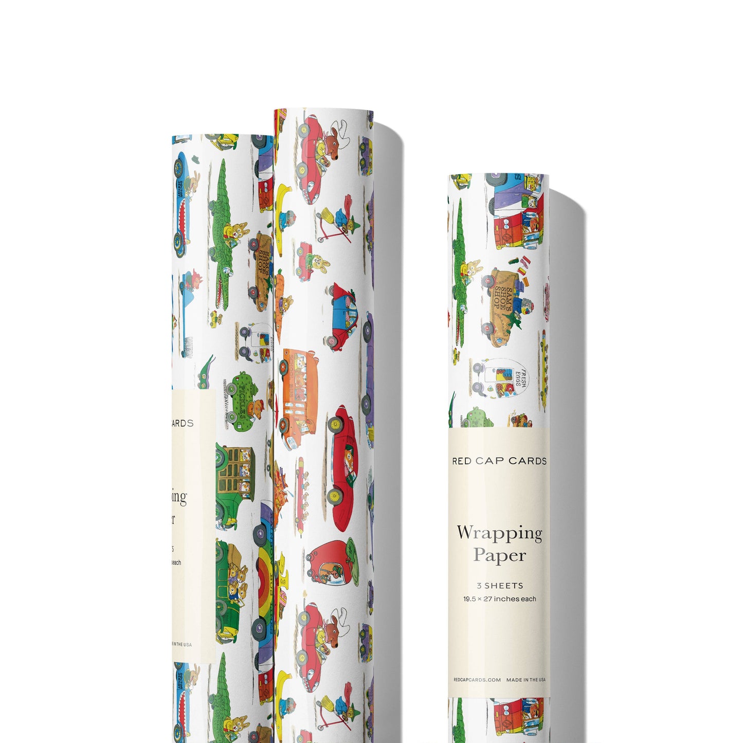 Richard Scarry Busytown Cars wrapping paper